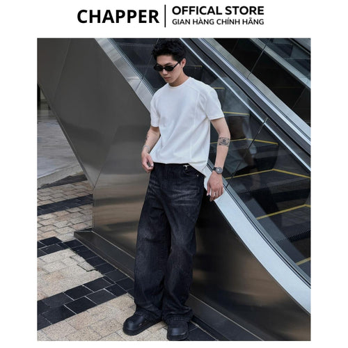 Áo thun CHAPPER định hình thân dáng, cổ tròn form Cleanfit tăng chiều cao nam nữ, co giãn chống nhăn - APCP030