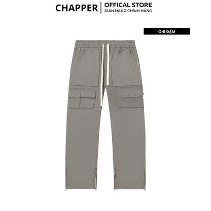 Quần Cargo Pant CHAPPER chất kaki túi hộp ống suông khóa zip - QCP001
