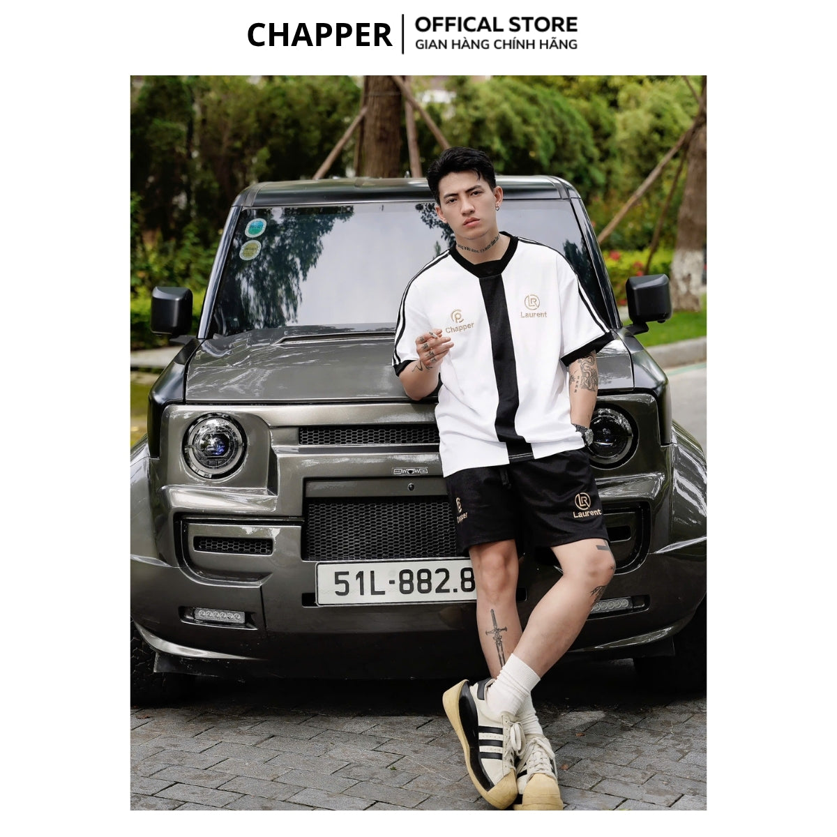 Bộ thể thao CHAPPER chất lạnh cao cấp, họa tiết thêu, form Unisex - BNCP001