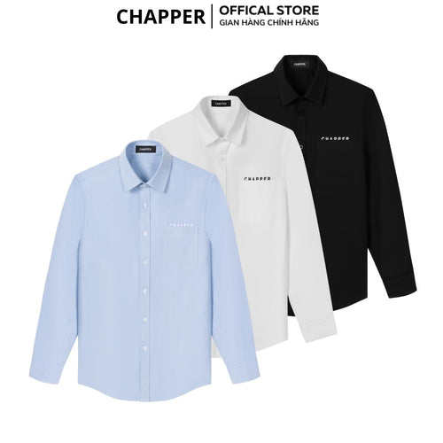 Áo sơ mi nam CHAPPER thêu túi chất Oxford cao cấp, form Regular - SMCP003