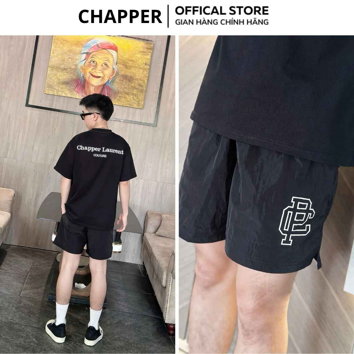 Quần short gió CHAPPER chất liệu gió nhăn cao cấp dáng trên gối - QSCP009