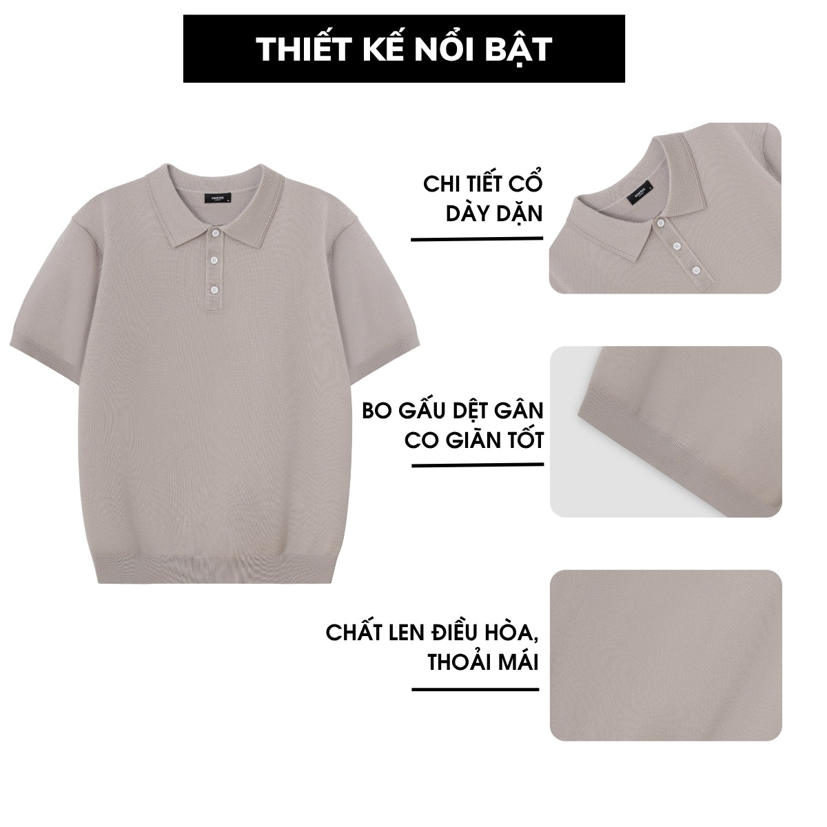 Áo polo len CHAPPER chất len lông thỏ cao cấp, form Regular  - PLCP002