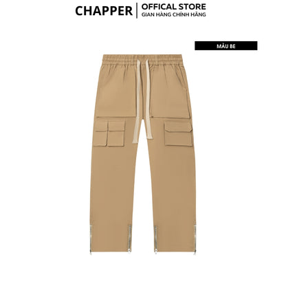 Quần Cargo Pant CHAPPER chất kaki túi hộp ống suông khóa zip - QCP001