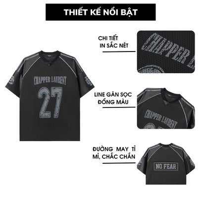 Áo Jersey thương hiệu CHAPPER chất lưới pha vải cao cấp, form unisex rộng rãi thoáng khí cho nam và nữ - APCP033