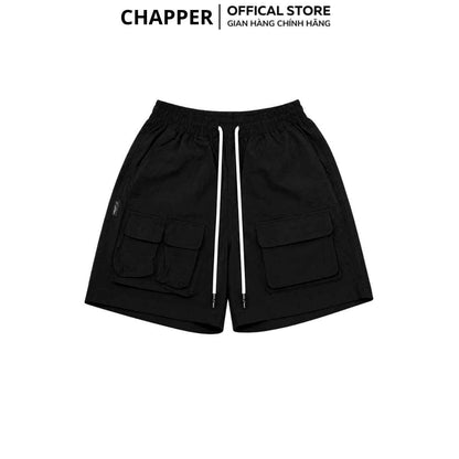 Quần short gió Chapper 2 lớp cao cấp, phiên bản túi hộp - QSCP014