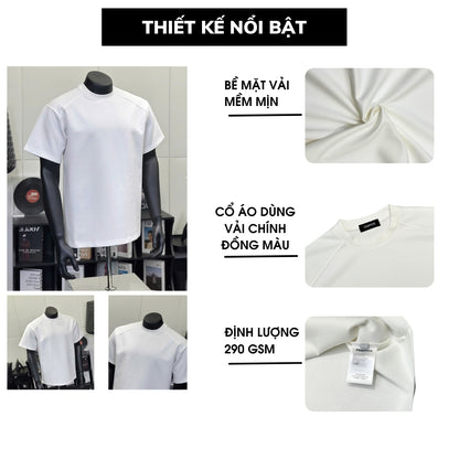 Áo thun CHAPPER vai chéo, cổ tròn form Unisex dấu khuyết điểm nam nữ, co giãn chống nhăn chính hãng 100% - APCP031
