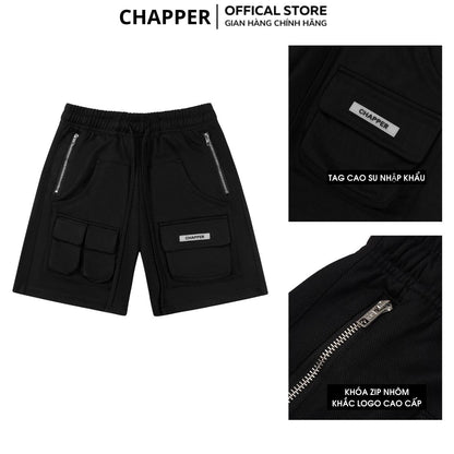Quần short nam CHAPPER túi hộp chất thể thao cao cấp, dáng trên gối - QSCP005
