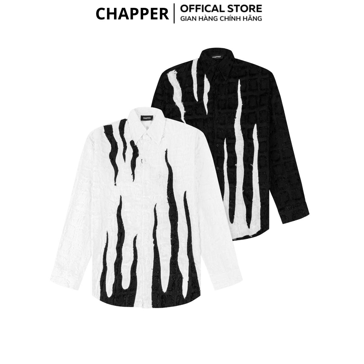 Áo sơ mi nam nữ dài tay CHAPPER vải tua rua ngọn lửa - SMCP002