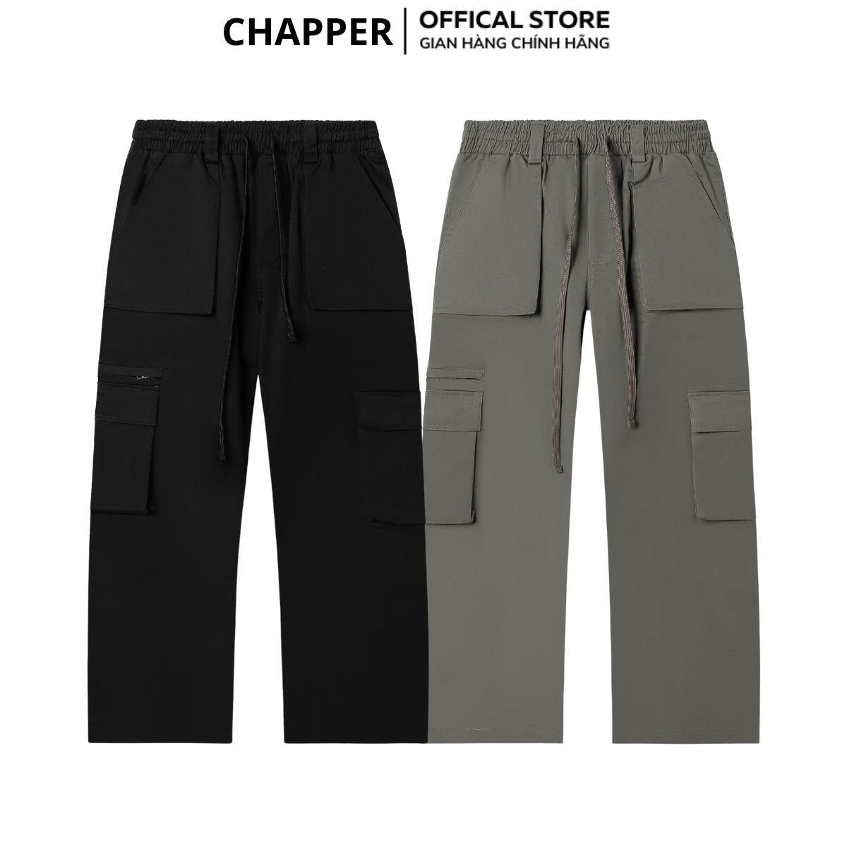 Quần kaki CHAPPER túi hộp ống suông, vải cao cấp co giãn thoải mái - QCP013
