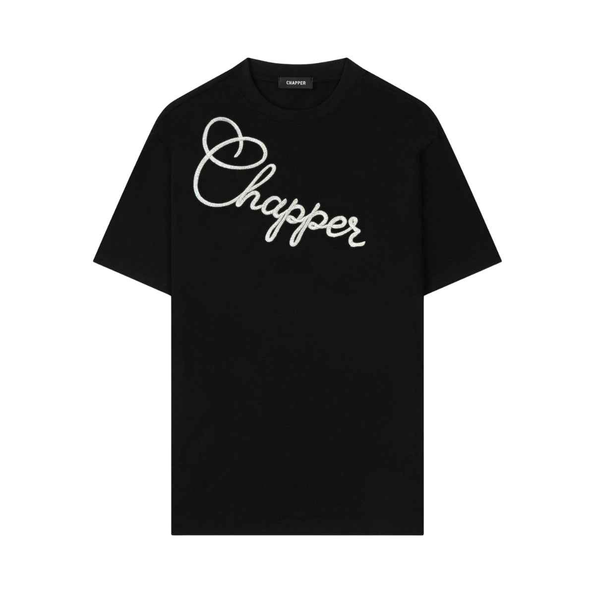 Áo thun nam nữ CHAPPER thêu slogan chéo, định lượng 280gsm thoáng mát, form unisex - APCP045