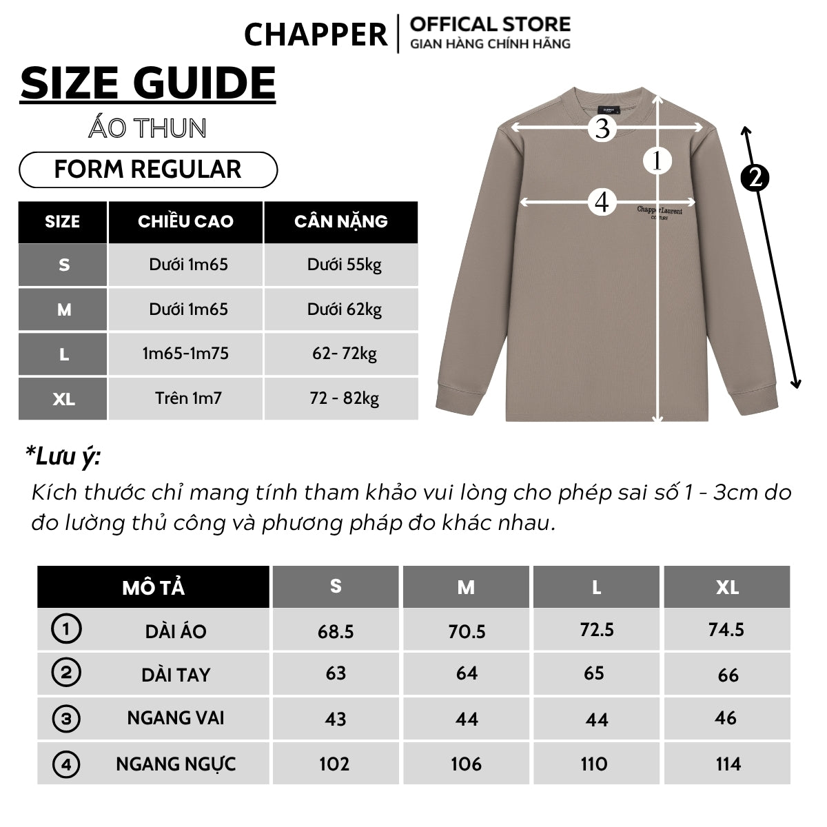 Áo dài tay nỉ CHAPPER cao cấp không bai nhão, không xù lông, hoạ tiết thêu Couture - ADCP007