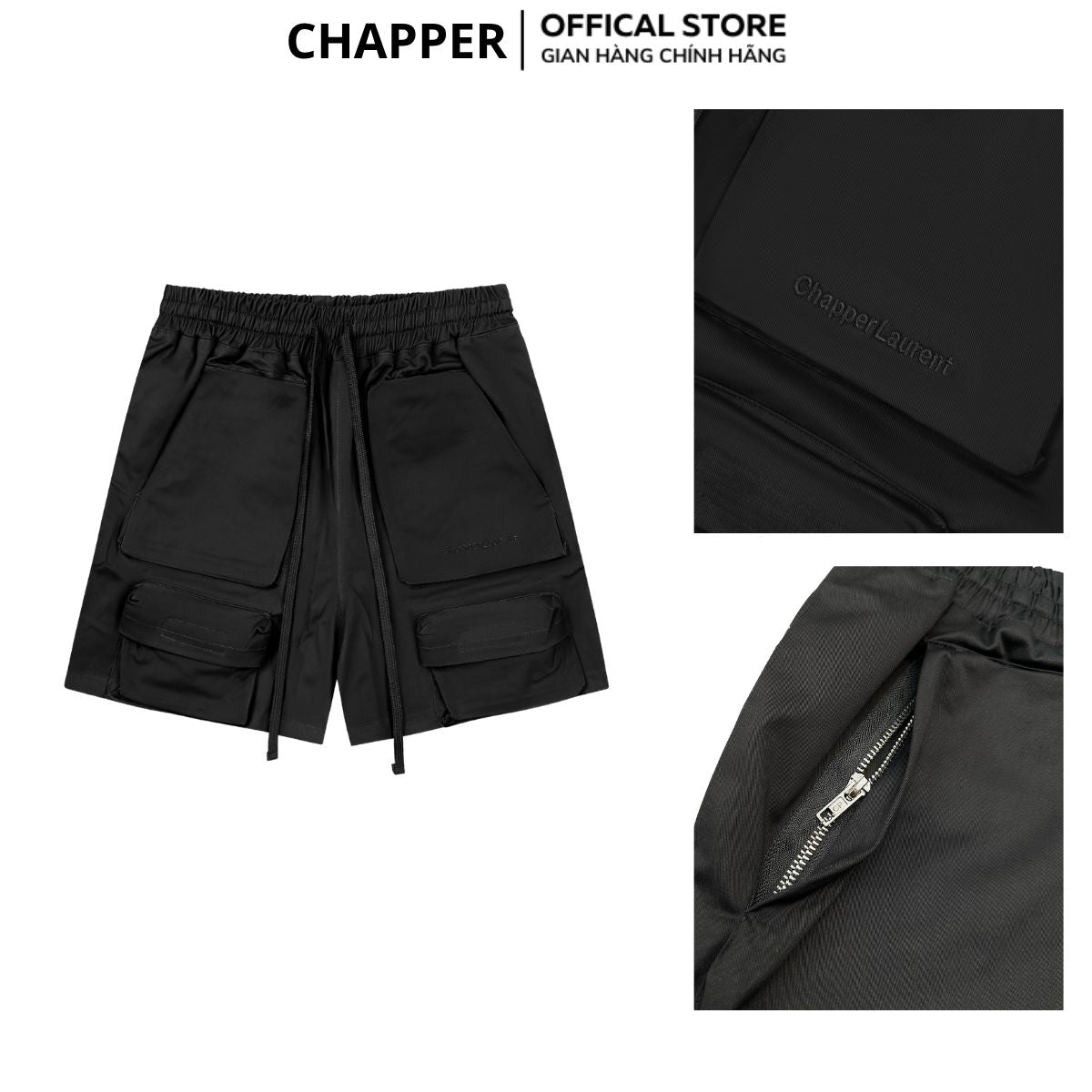 Quần short nam CHAPPER túi hộp chất kaki cao cấp dáng trên gối - QSCP008