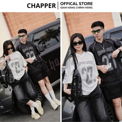 Áo Jersey thương hiệu CHAPPER chất lưới pha vải cao cấp, form unisex rộng rãi thoáng khí cho nam và nữ - APCP033
