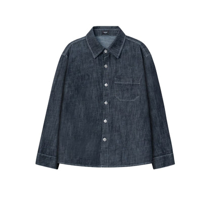 Áo sơ mi Denim nam CHAPPER cao cấp, vải mềm mịn, không co rút, không phai màu - SMCP007
