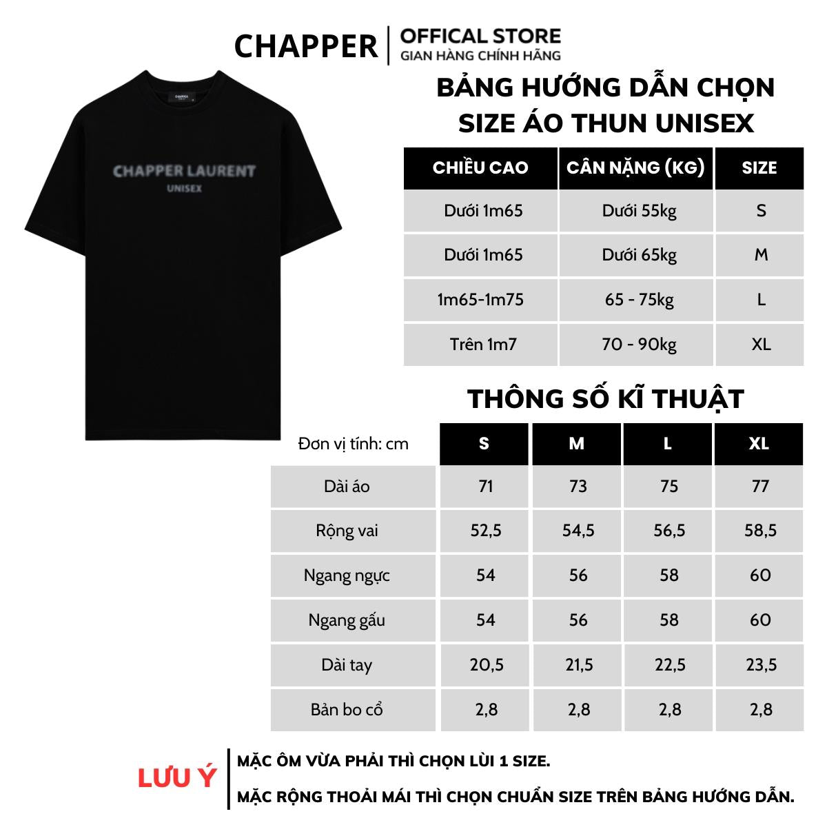 Áo thun nam nữ cổ tròn CHAPPER hoạ tiết in cao cấp, vải cotton 280gsm, form Unisex - APCP034