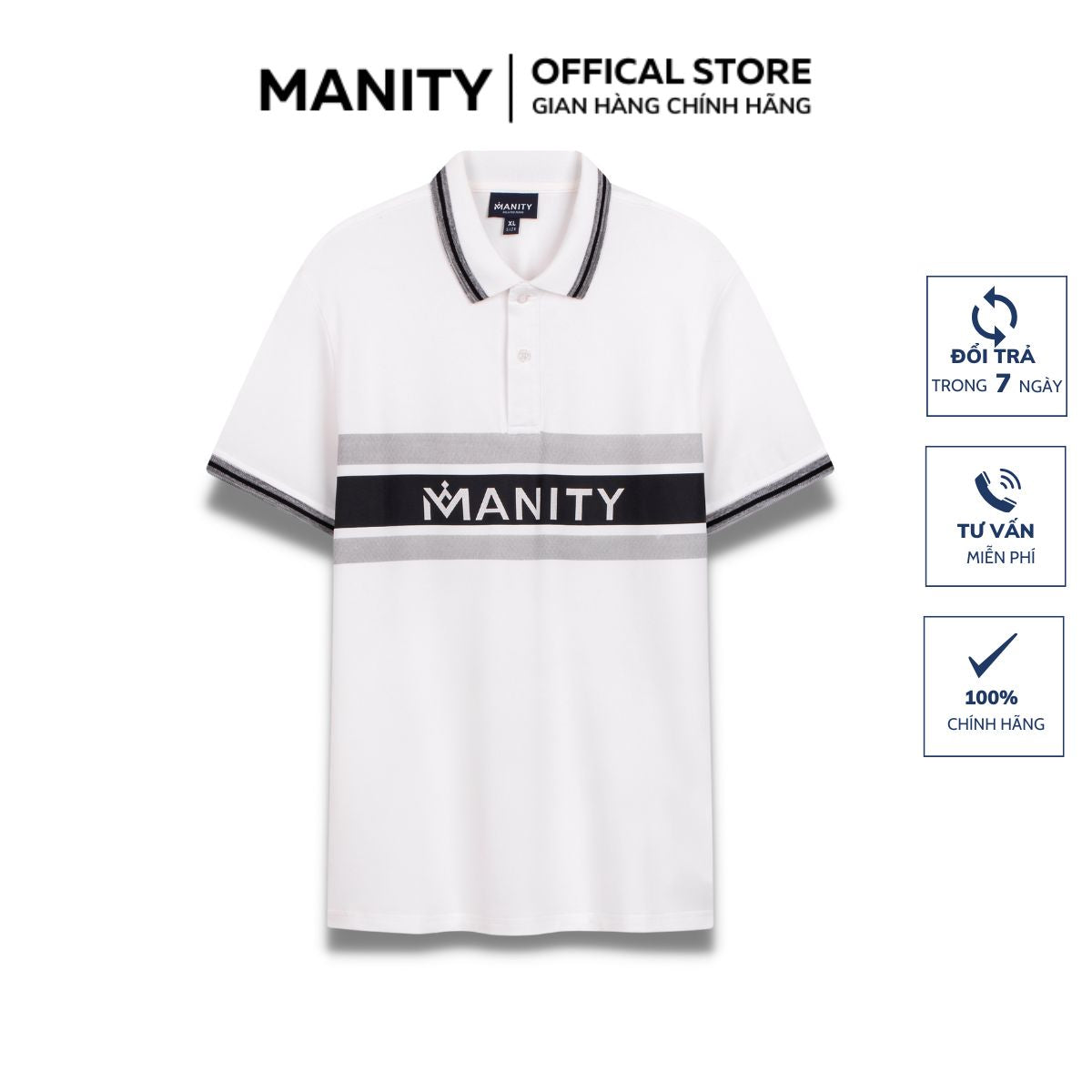 Áo Polo nam slogan Manity - PLM05