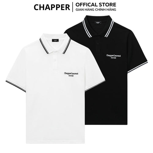 Áo Polo nam CHAPPER hoạ tiết thêu Couture thoáng mát, tay ngắn basic - PLCP001