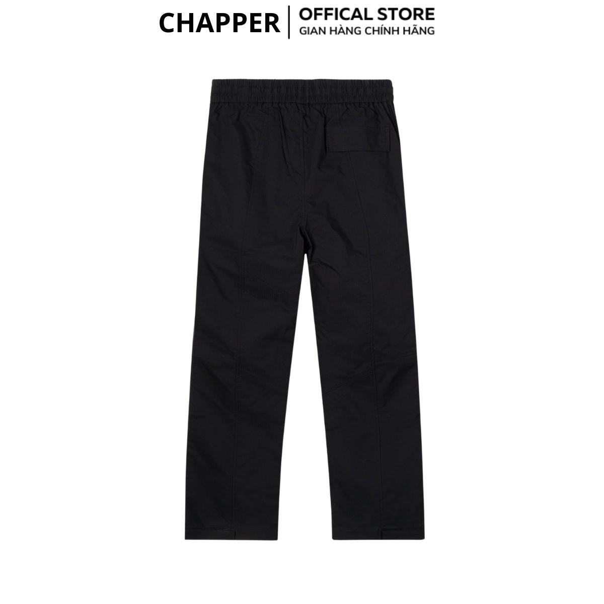 Quần dài nam CHAPPER chất liệu gió vân chìm cao cấp hoạ tiết kẻ ô thêu logo - QCP009