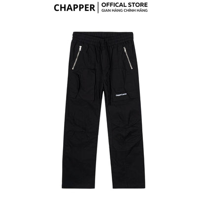 Quần dài nam CHAPPER chất liệu gió vân chìm cao cấp hoạ tiết kẻ ô thêu logo - QCP009