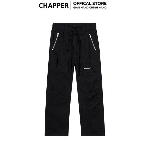 Quần dài nam CHAPPER chất liệu gió vân chìm cao cấp hoạ tiết kẻ ô thêu logo - QCP009
