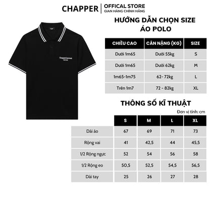 Áo Polo nam CHAPPER hoạ tiết thêu Couture thoáng mát, tay ngắn basic - PLCP001