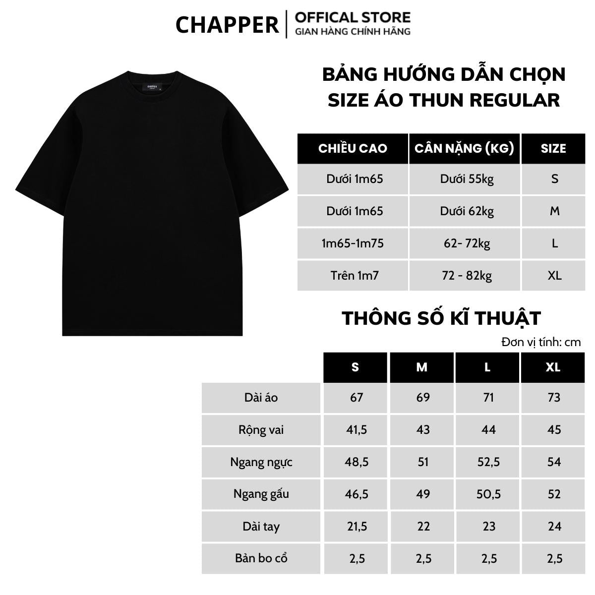 Áo thun Chống Nhăn CHAPPER bản Nâng Cấp, form Regular, chất liệu áo GOLF co giãn 4 chiều, nhẹ, khô nhanh, bền màu - APCP032