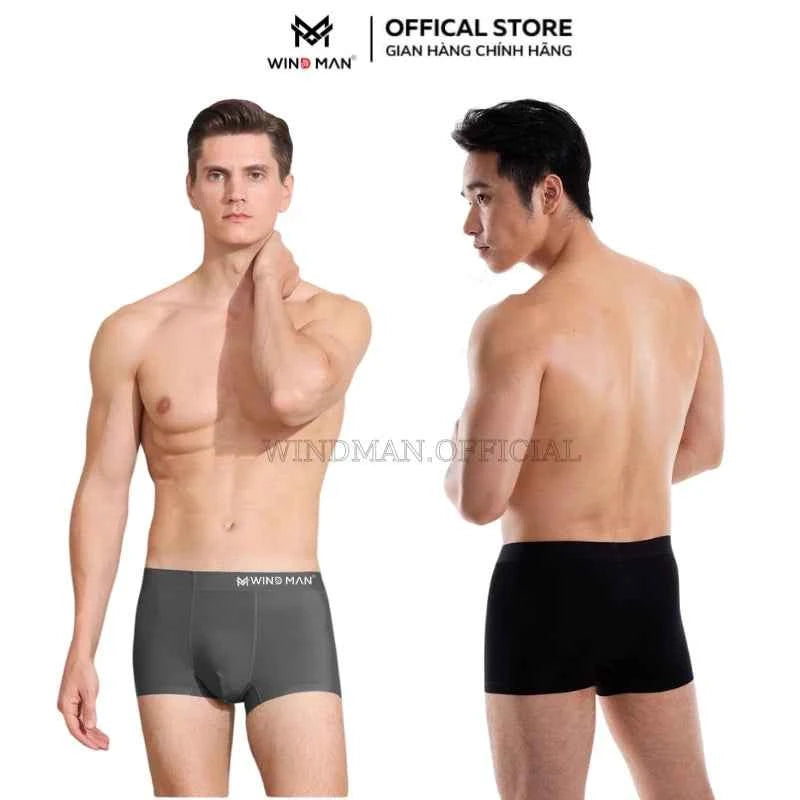 Quần Sịp Nam Boxer Thun Lạnh Windman, Chất Đúc Su Siêu Mỏng Kháng Khuẩn Co Dãn 4 Chiều